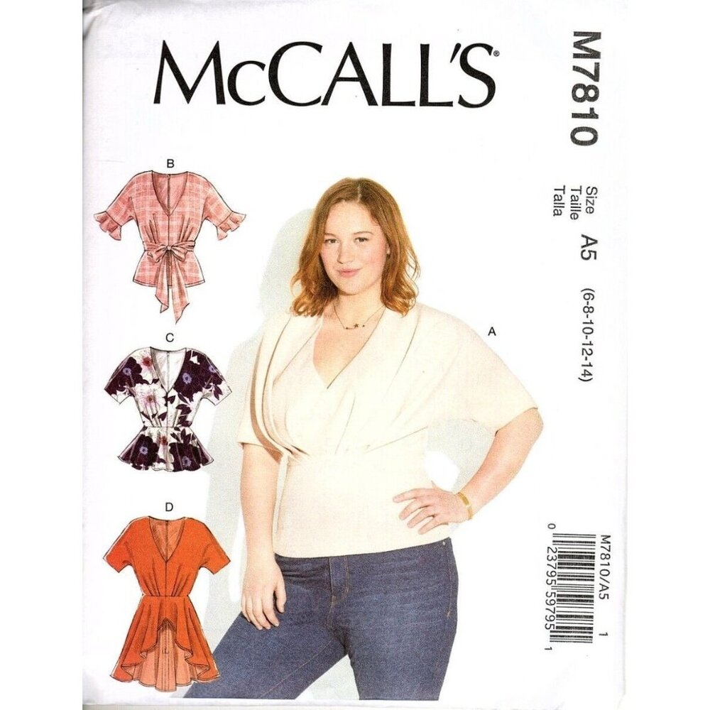 McCall's M7810 Misses 6 to 14 Easy Top, Tunic Sewing Pattern Uncut New